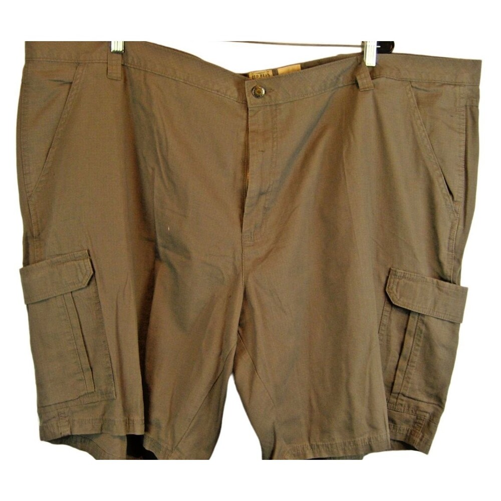 Mens NWOT Redhead Gray 6 Pocket Ripstop Cotton Guide Shorts sz 54x10